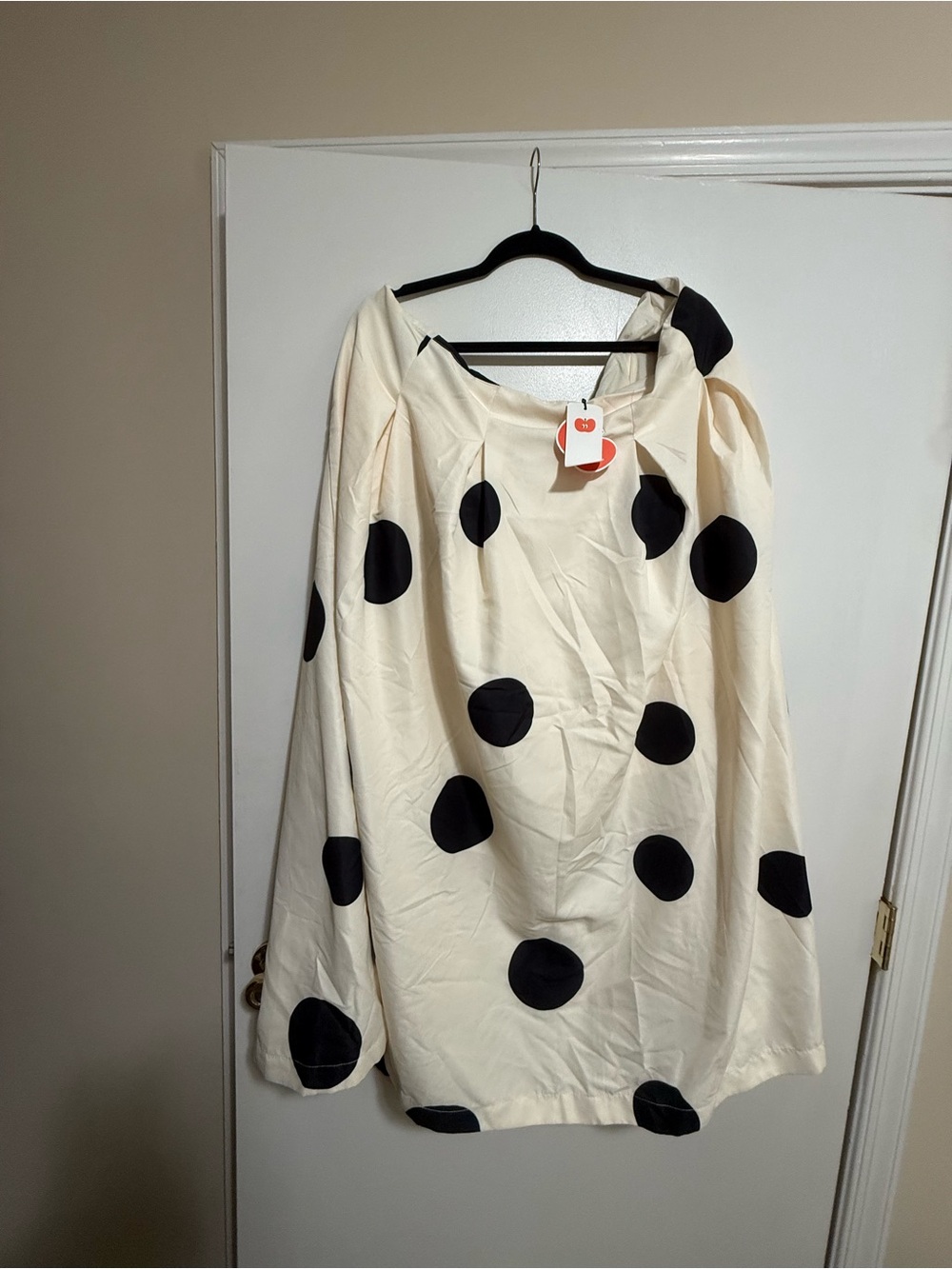 Cider Cream and Black Polka Dot Dress
